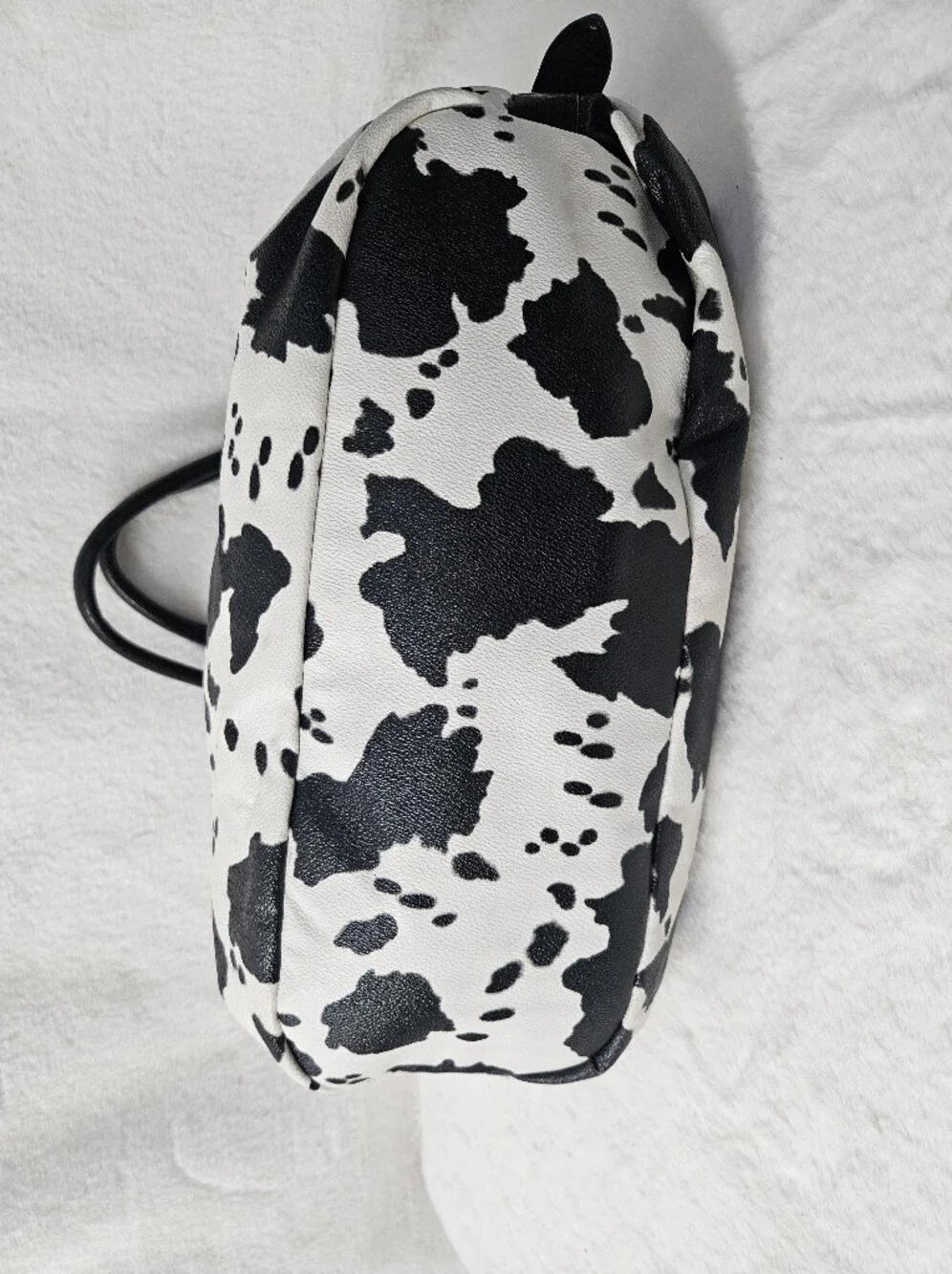 Faux Leather Cow Print Hobo Bag